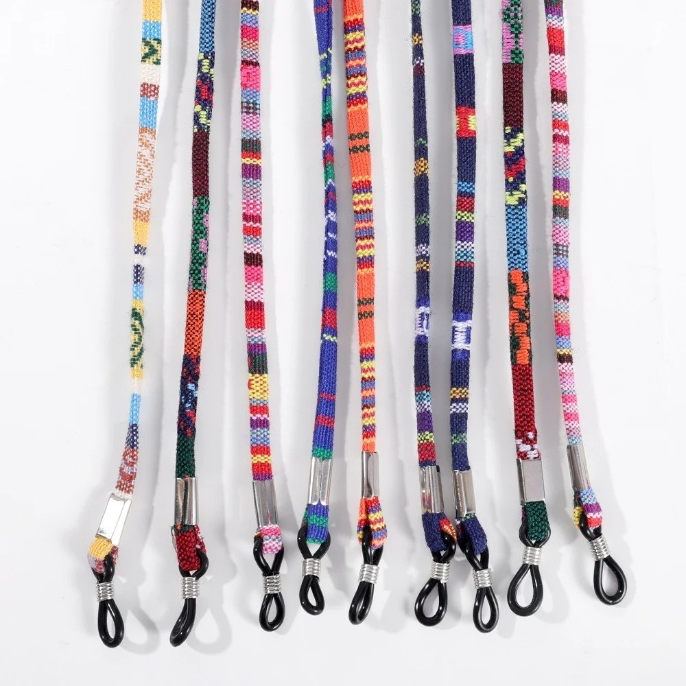 Sunglass Retainer Cord - Tragbare Bohemian-Sonnenbrillenkette, Halskordel, Anti-Rutsch-Brillenband, rutschfeste, verstellbare