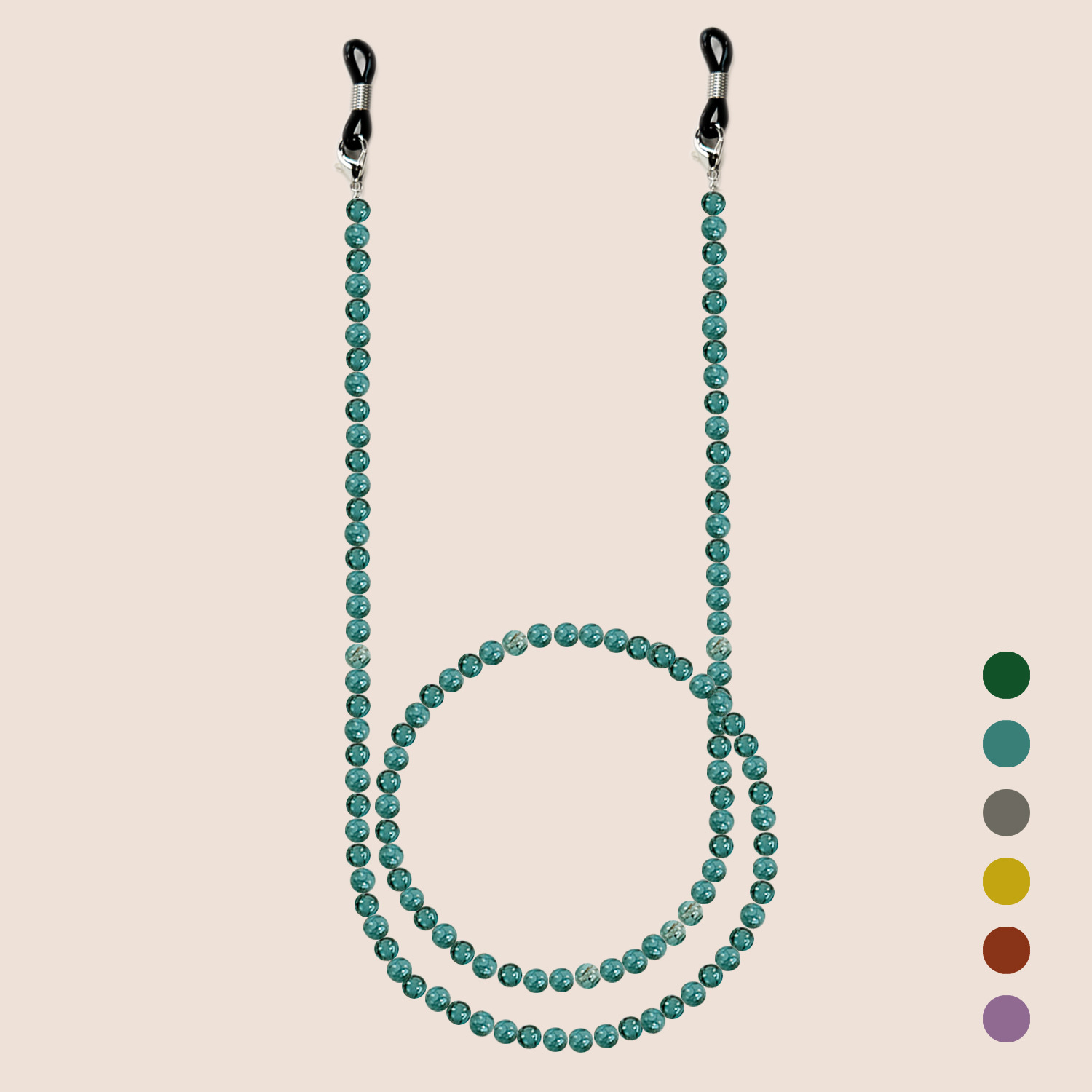 Sunglass Retainer Cord - Chinesischer Stil Glasperlen-Brillenkette Bunte Handgefertigte Retro